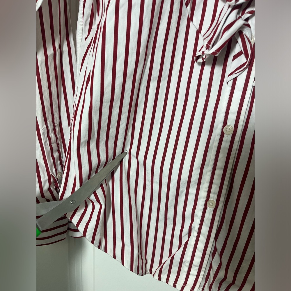 Ralph Lauren Red and White Striped Button-Up Shirt #106 - Picture 3 of 4